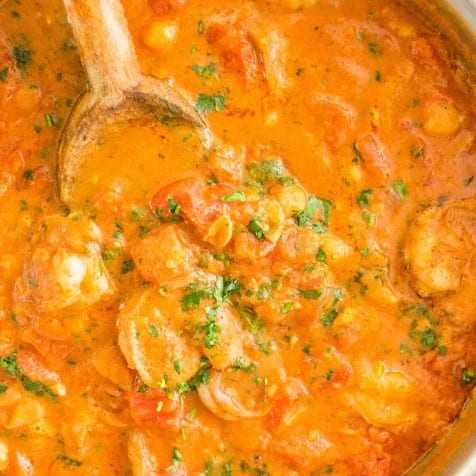 Shrimp Tikka Masala.