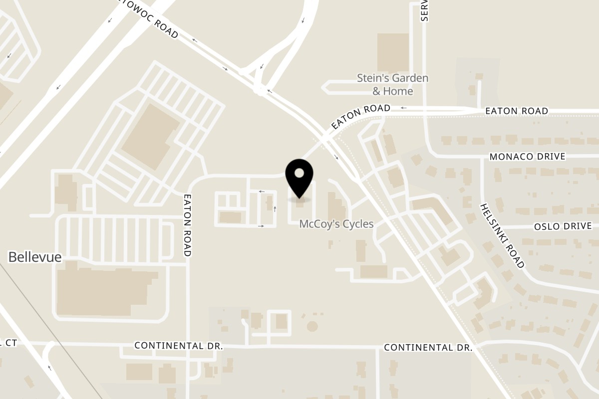 Map showing the location of The Spices Restaurant & Bar Bellvue on 2690 Eaton Rd in Green Bay